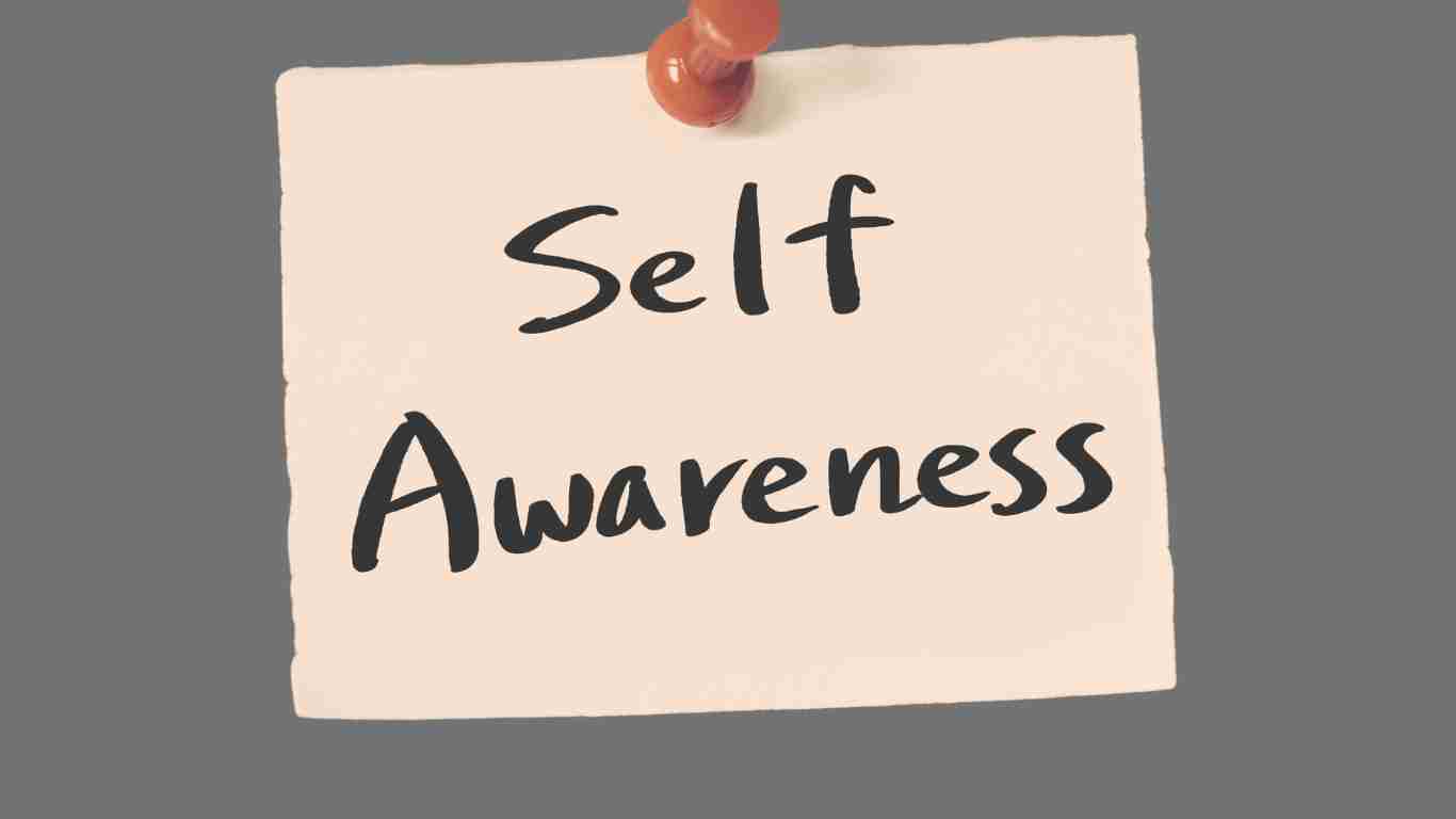 A sign saying SELF AWARENESS