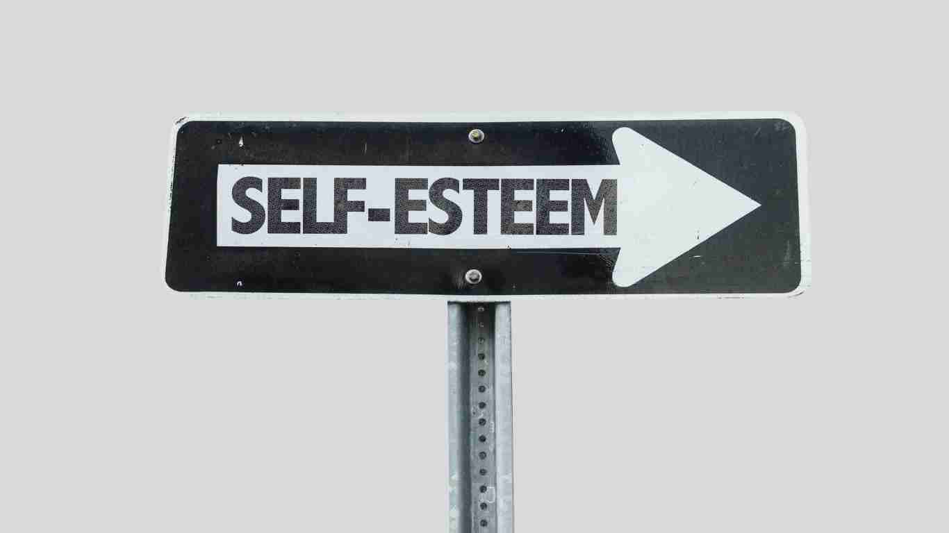 A road sign directing you to self-esteem