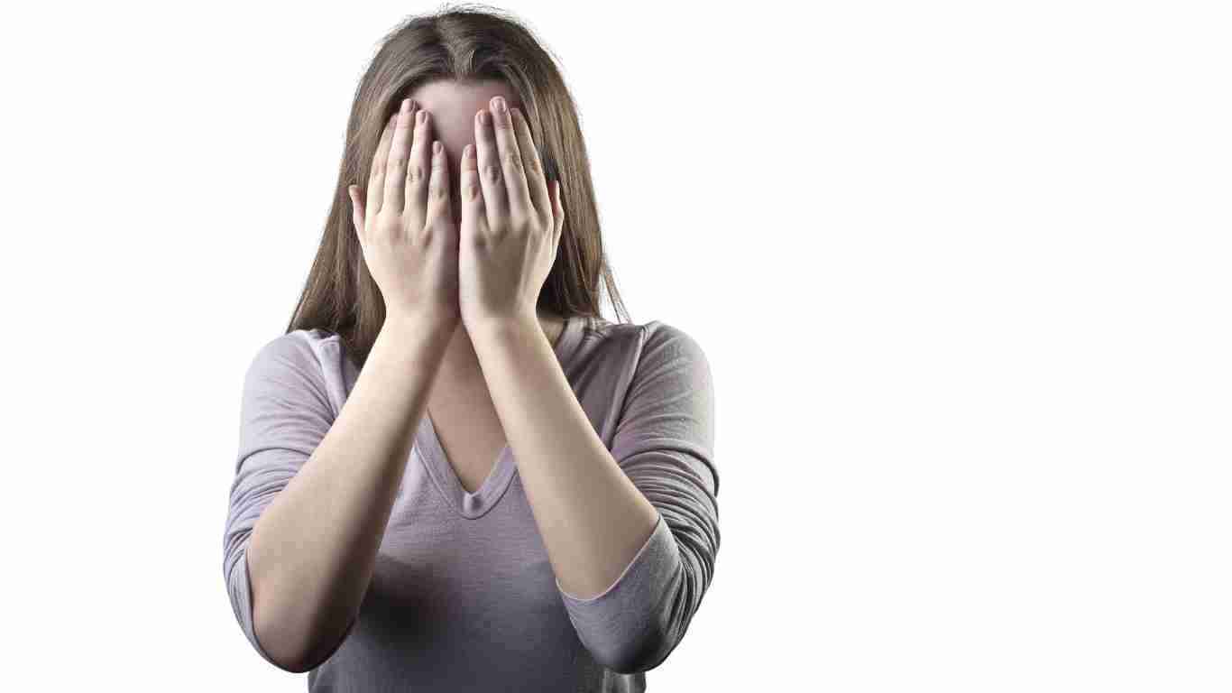 Woman looking very anxious