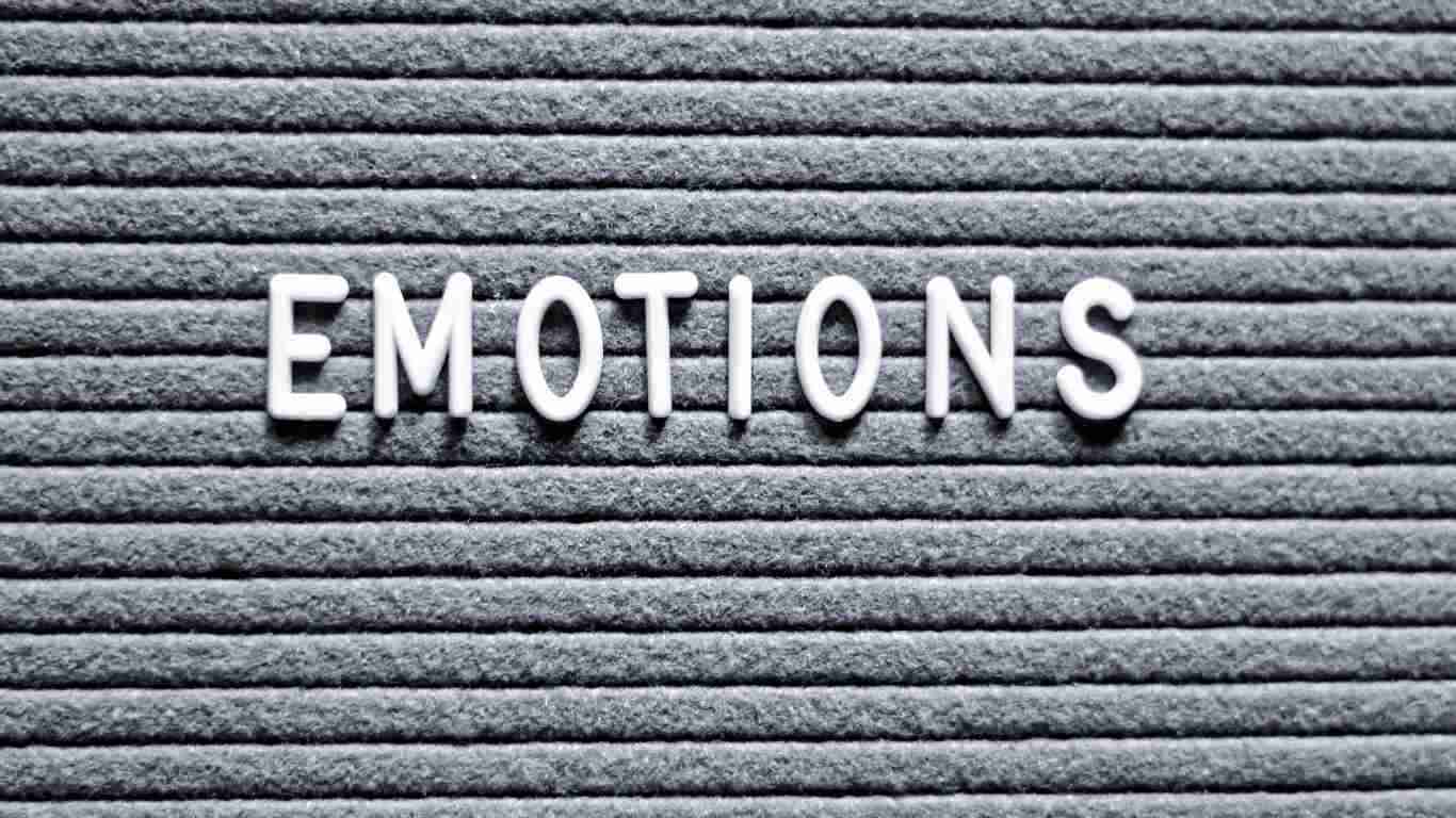 A sign with the word EMOTIONS
