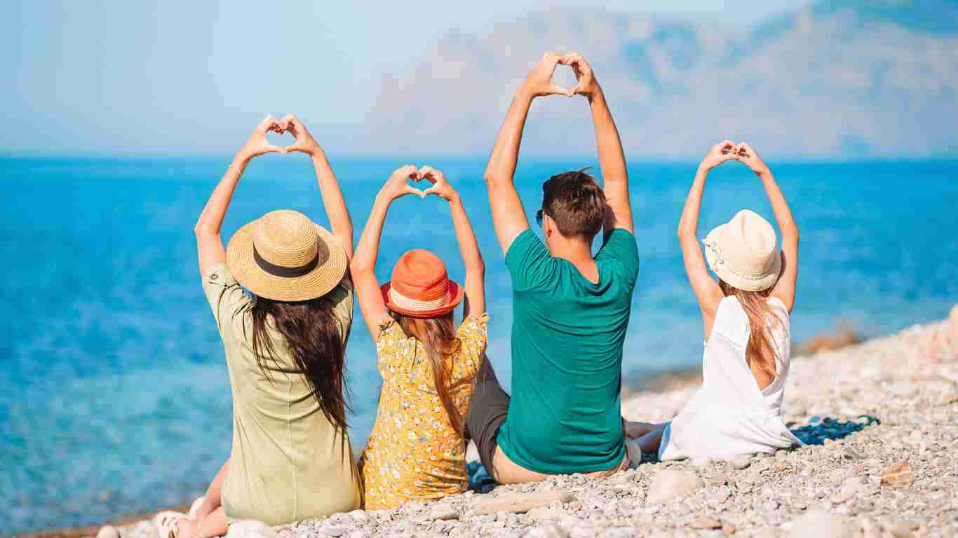 Family at the beach