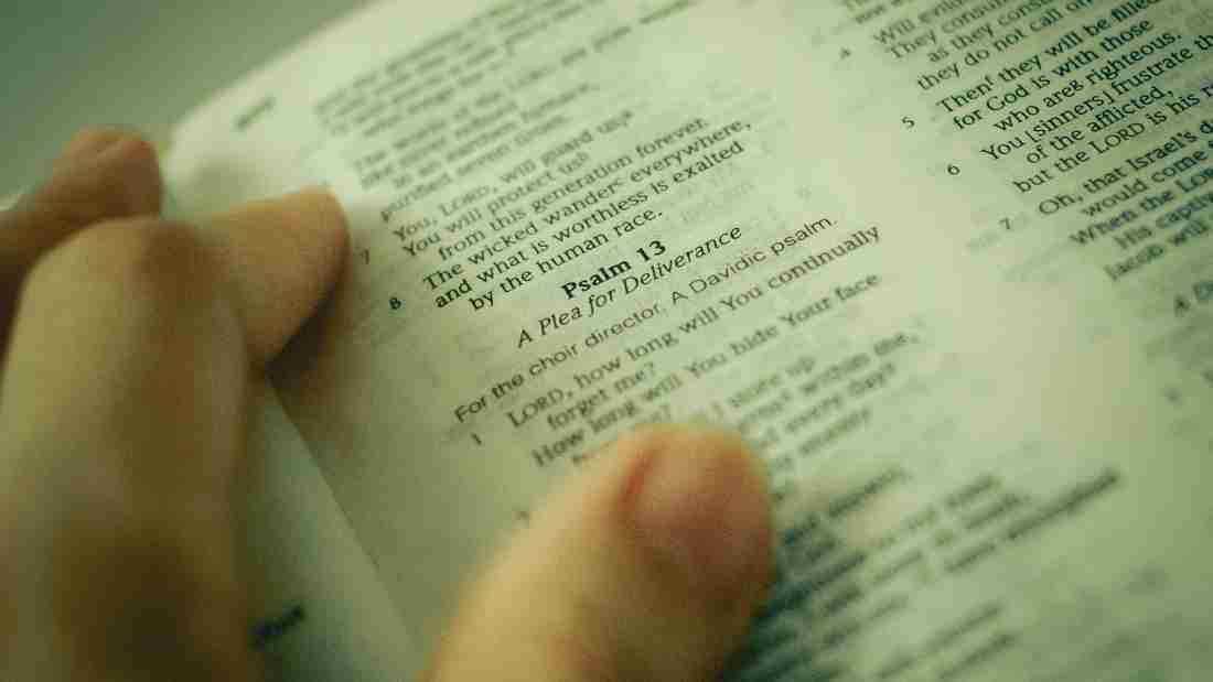 A man reading the bible