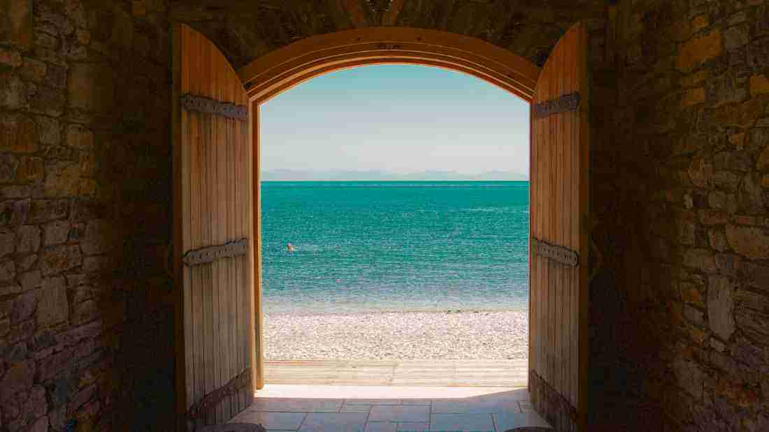 A door leading to a beautiful future