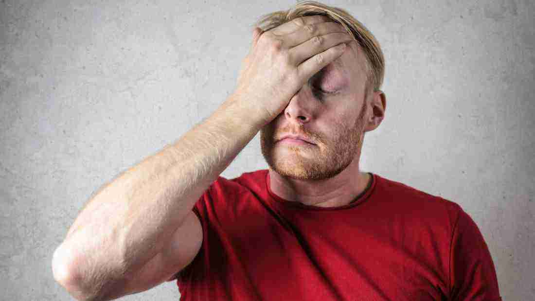 A man who appears to be totally distraught and confused