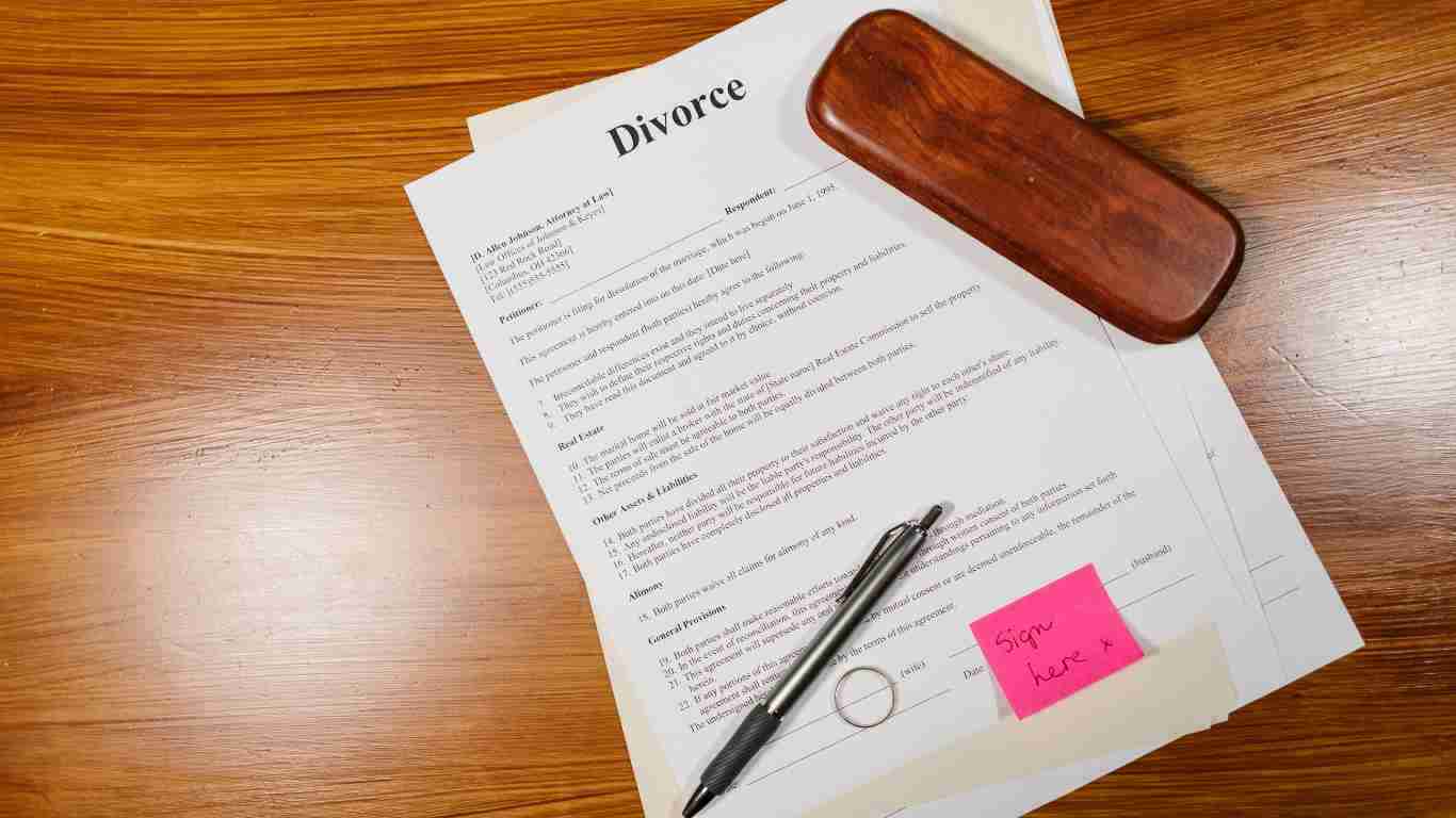 A divorce agreement