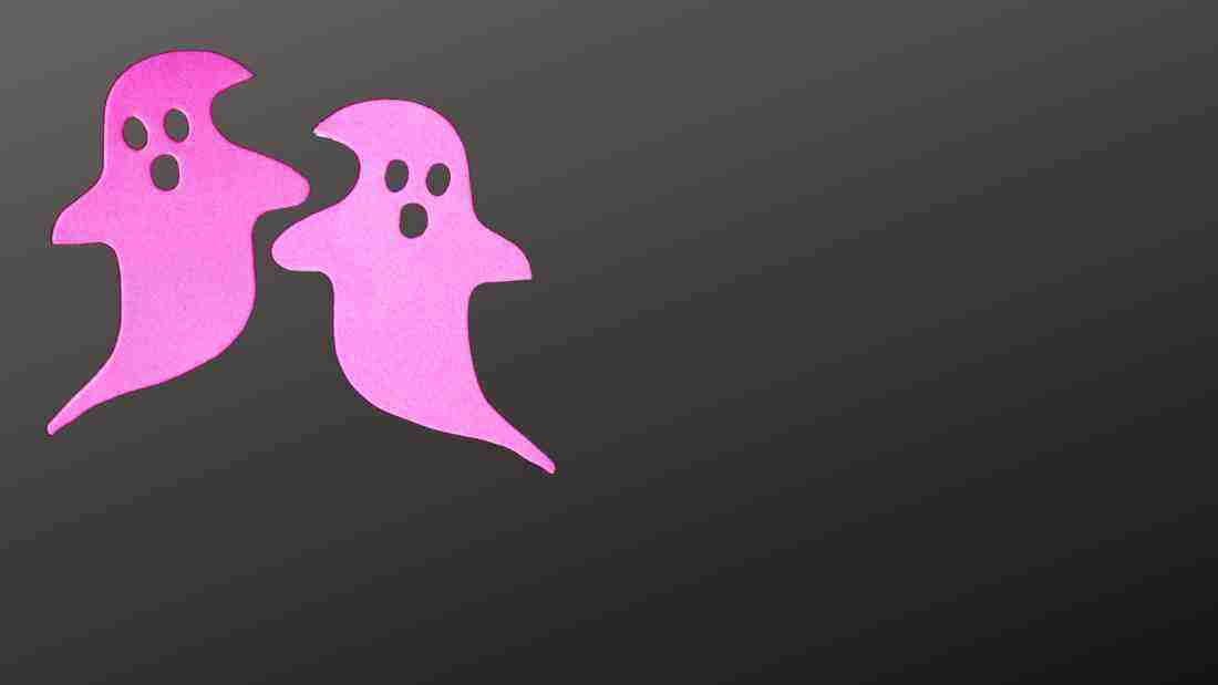 Two little ghosts representing ghosting