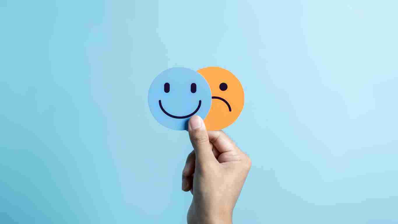 An illustration that symbolizes the mood swings linked to mental illness