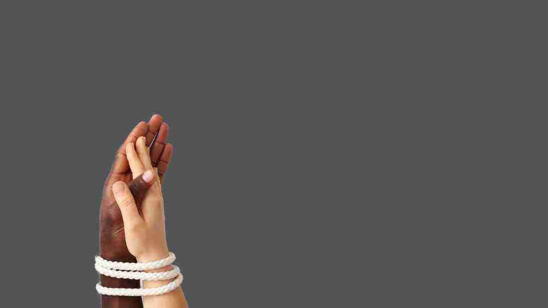 Two arms tied together
