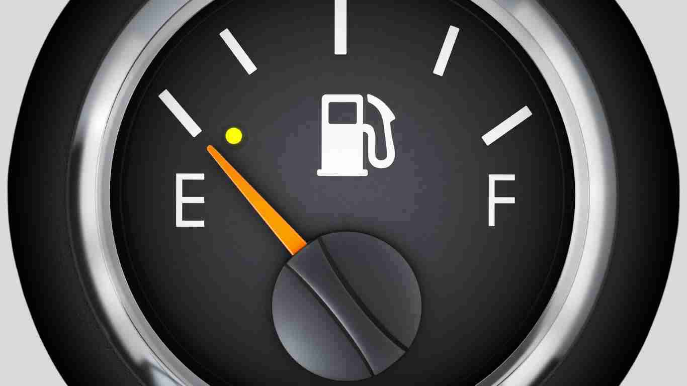 Fuel gauge on empty