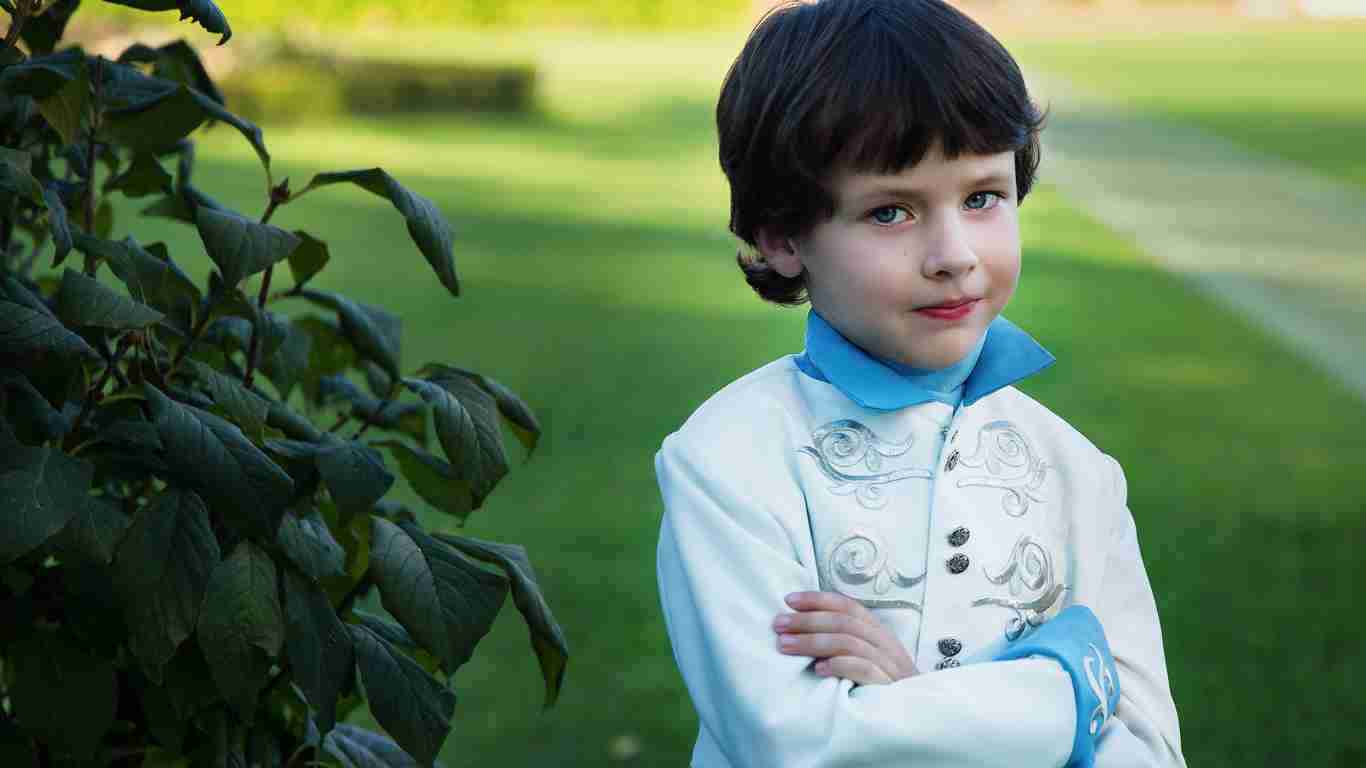 A little boy in a prince costume