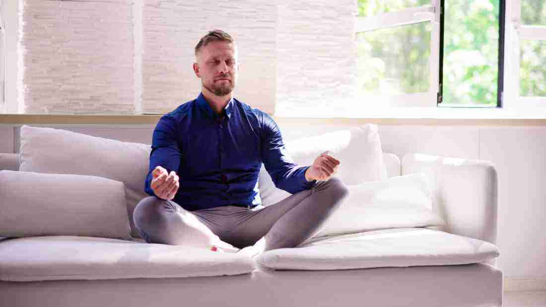 A man meditating