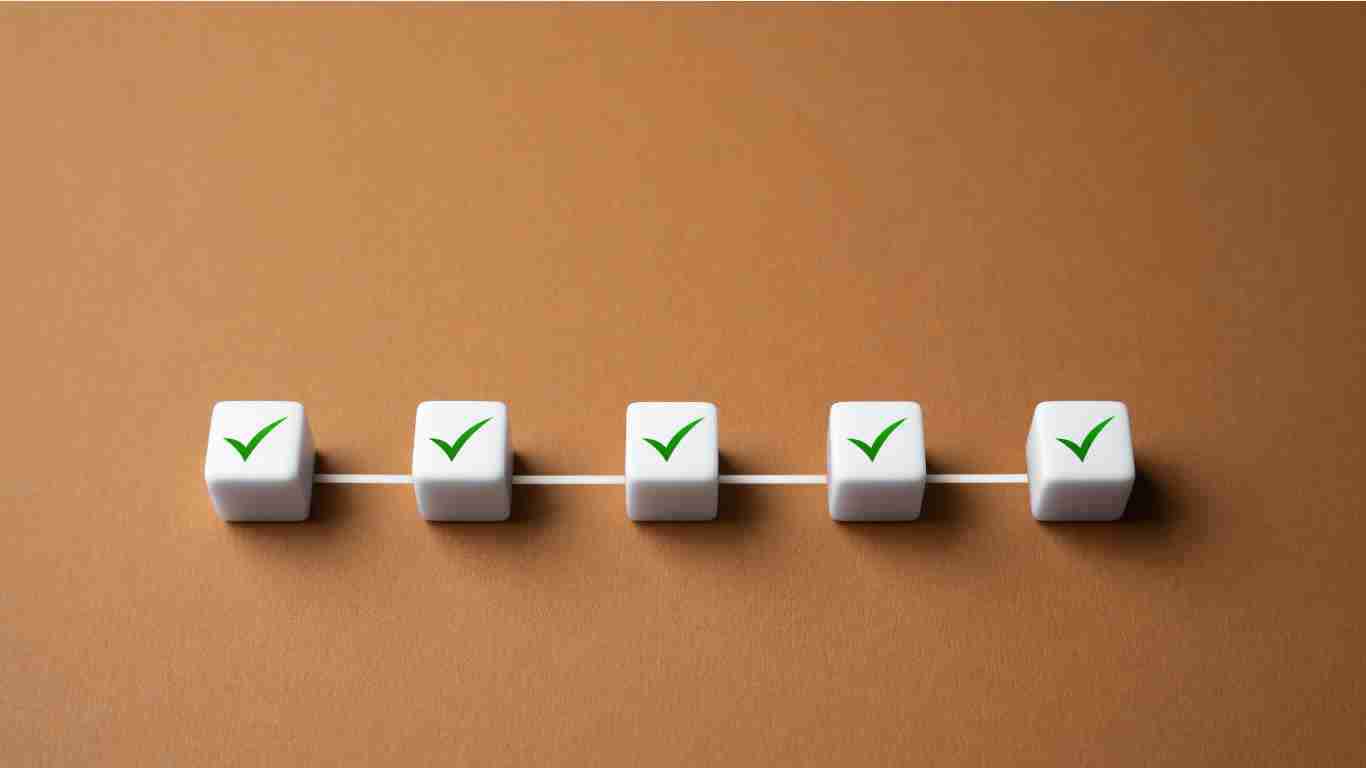 A series of ticks indicating unconditional approve