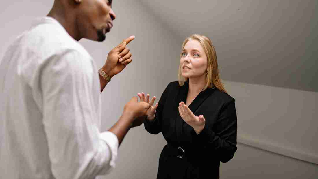 A couple having a heated argument