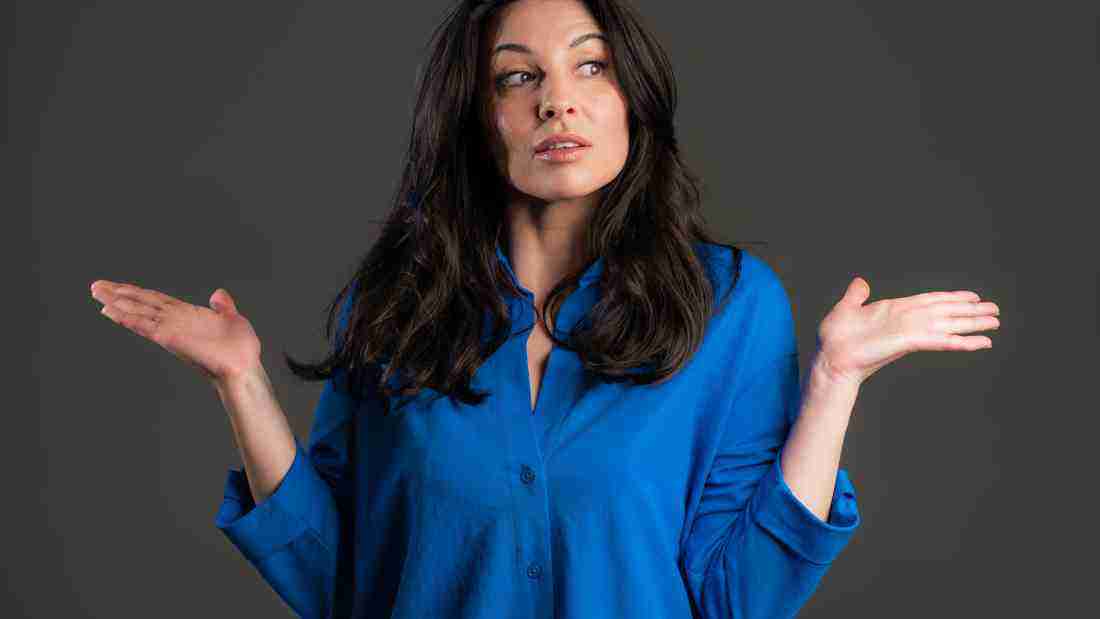 A woman who clearly does not care