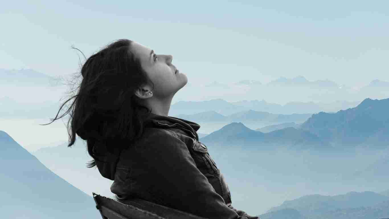 A woman enjoying her freedom