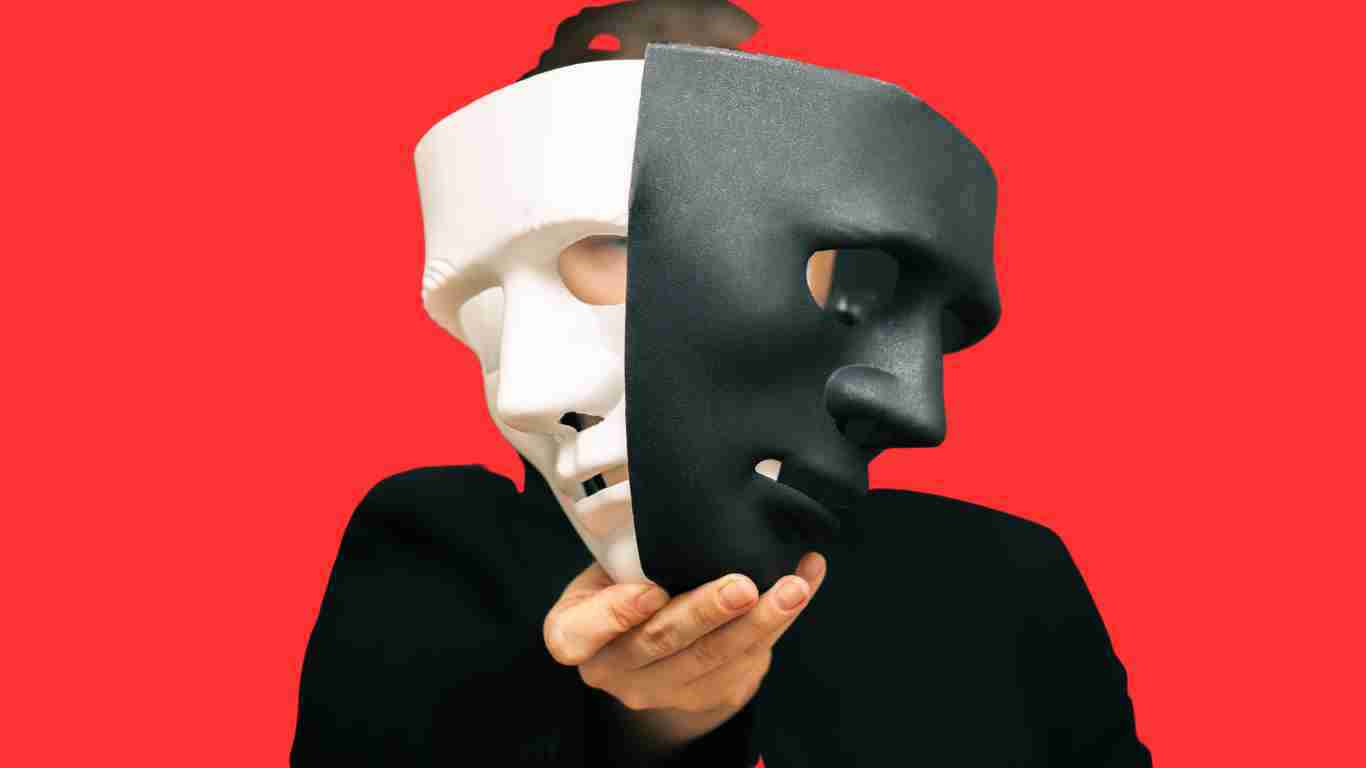 A white mask versus a black mask