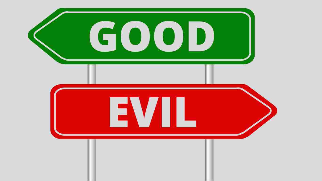 road signs to good or evil
