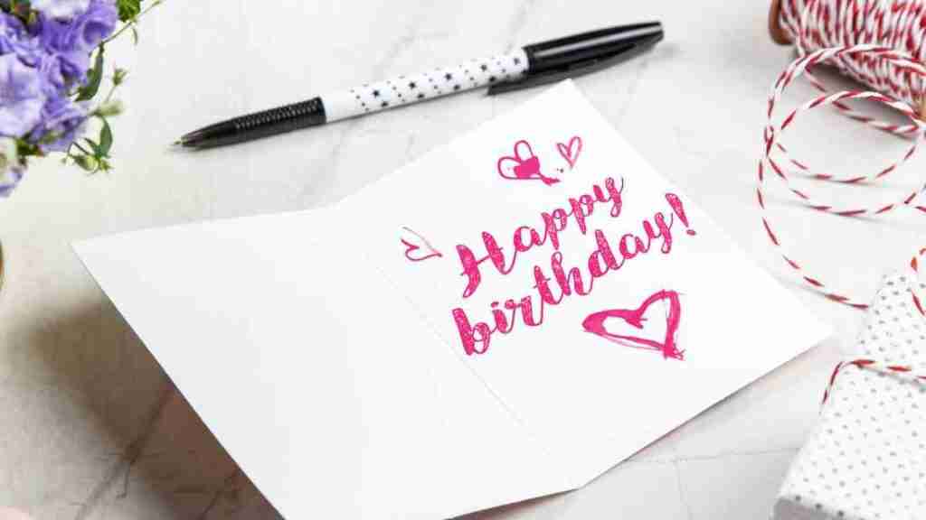 A birthday card.