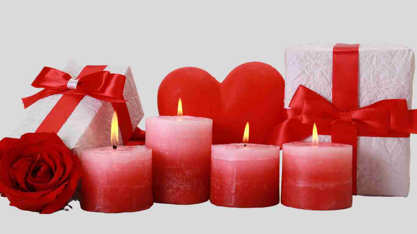 Romance - candles and chocolates and roses