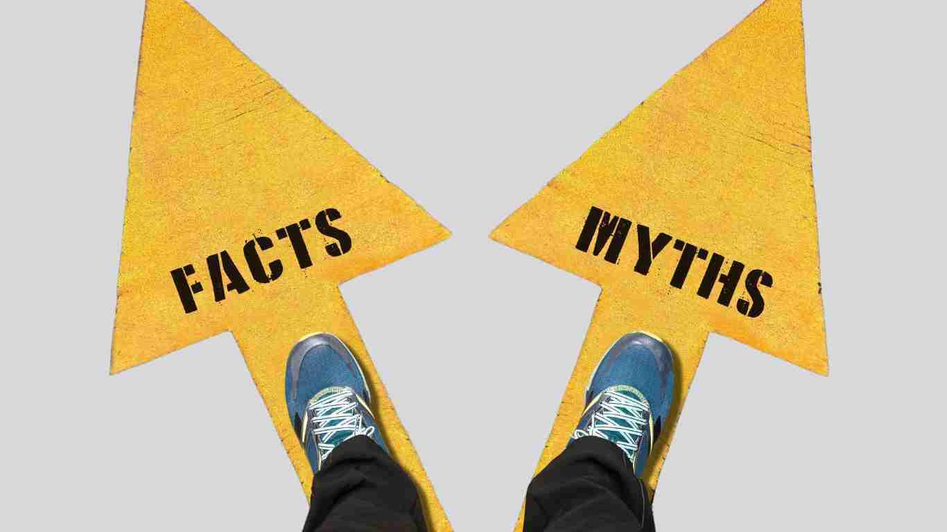 Arrows pointing to Facts or Myths