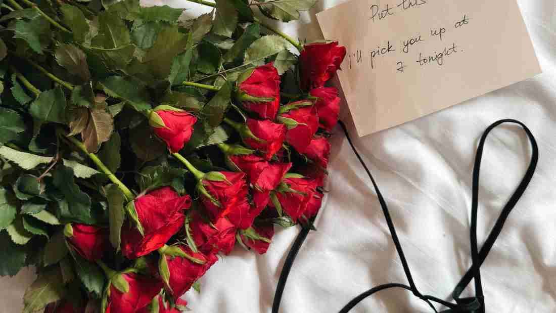 Red roses and lingerie