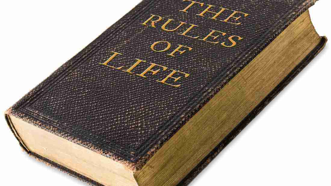 A book entitled THE RULES OF LIFE