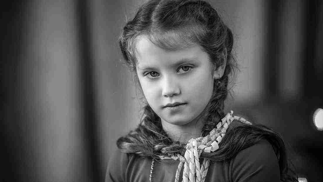 A child who looks totally overwhelmed