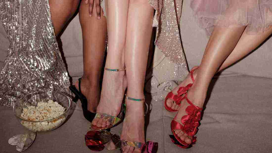 Three women in high heels