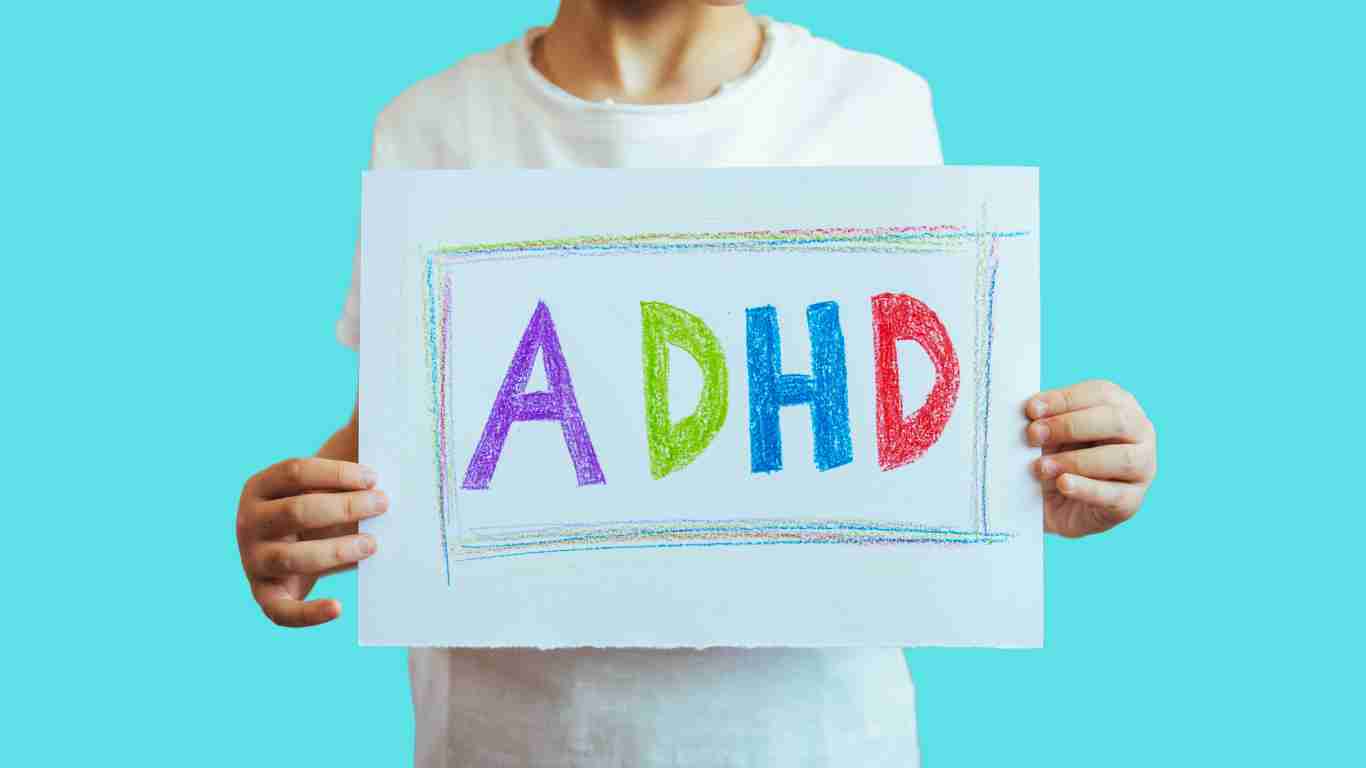A sign saying ADHD
