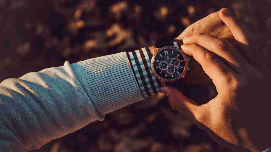 A man checking his watch