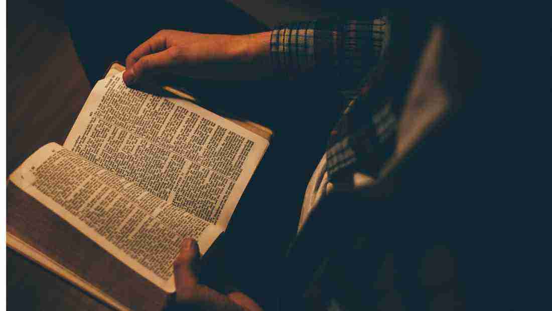 A man reading the bible