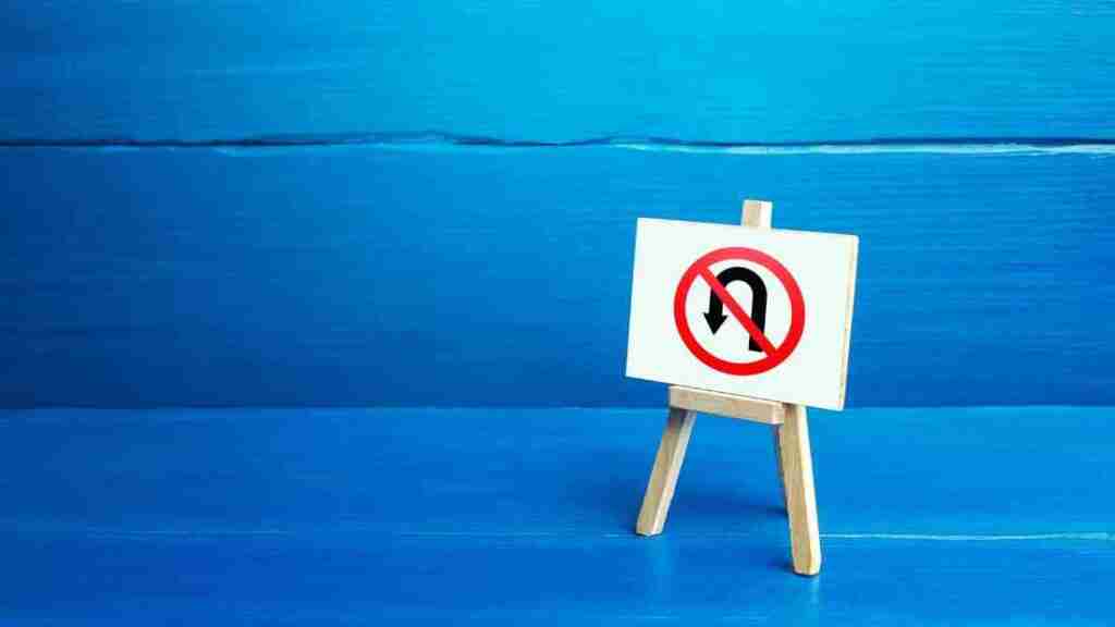 A sign that says - No U-Turns