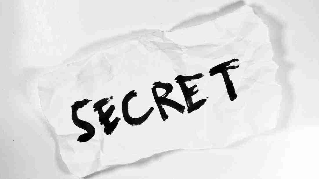 A note that says SECRET