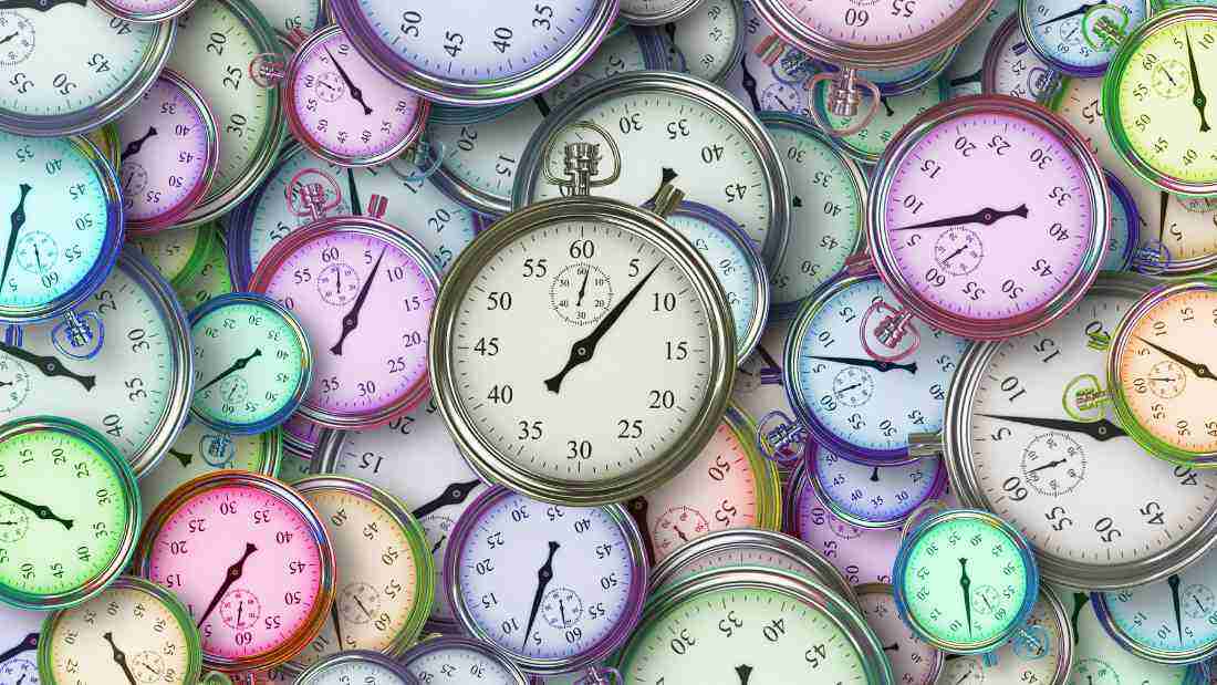 A pile of stopwatches
