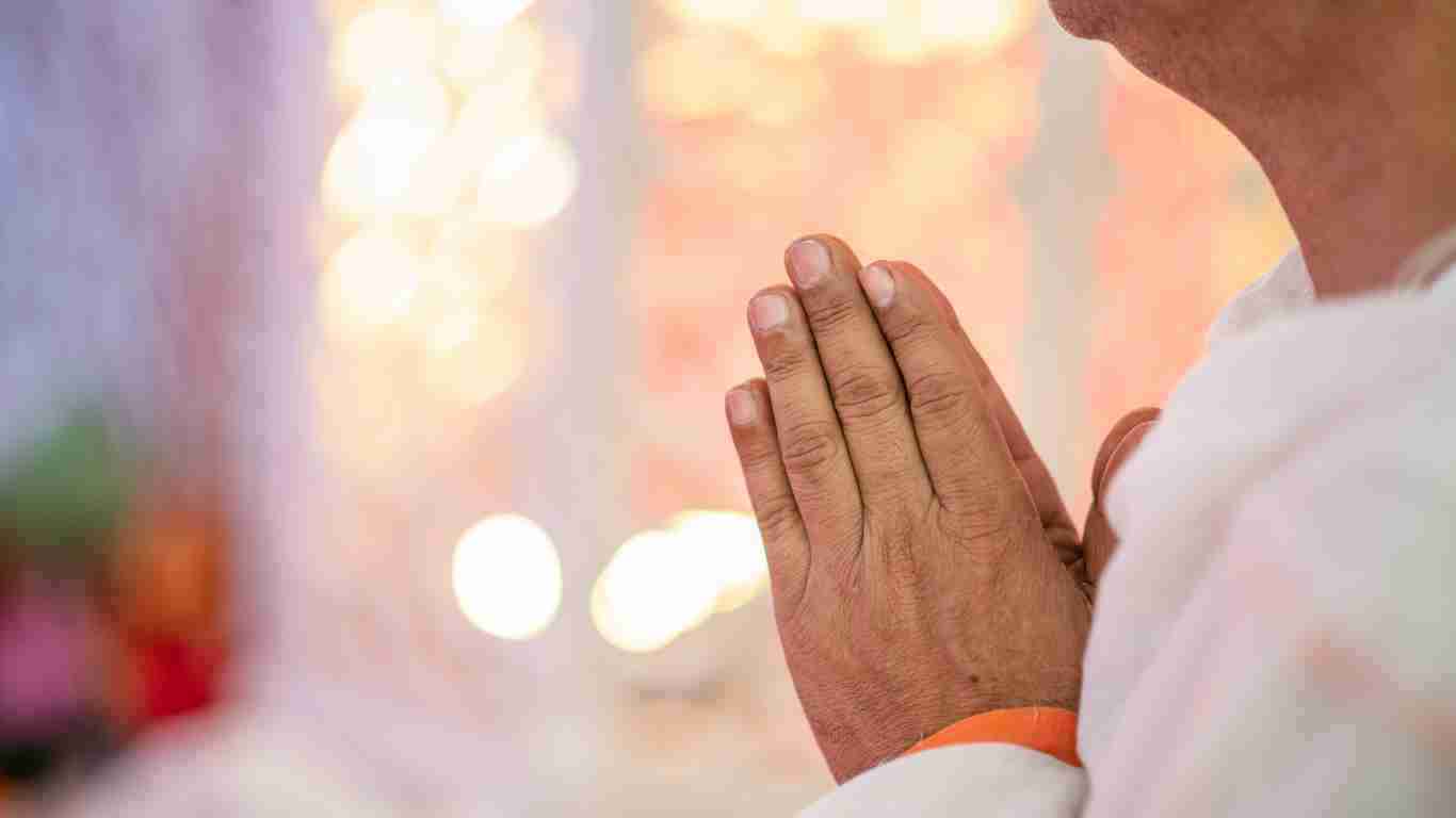 A woman praying