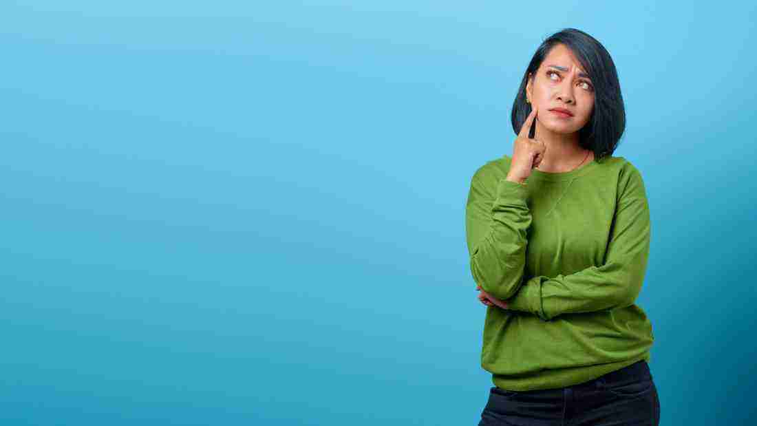 A woman deep in thought