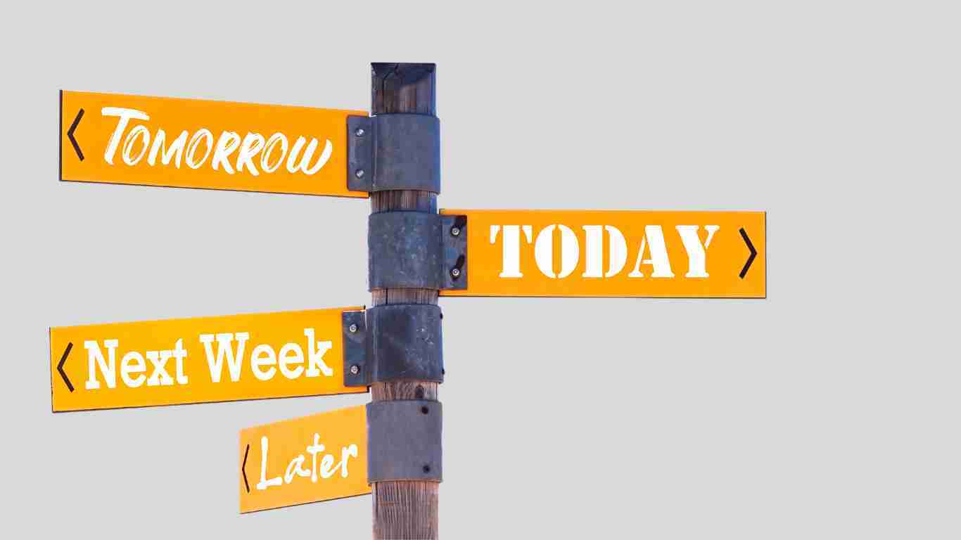 Procrastination roadsigns