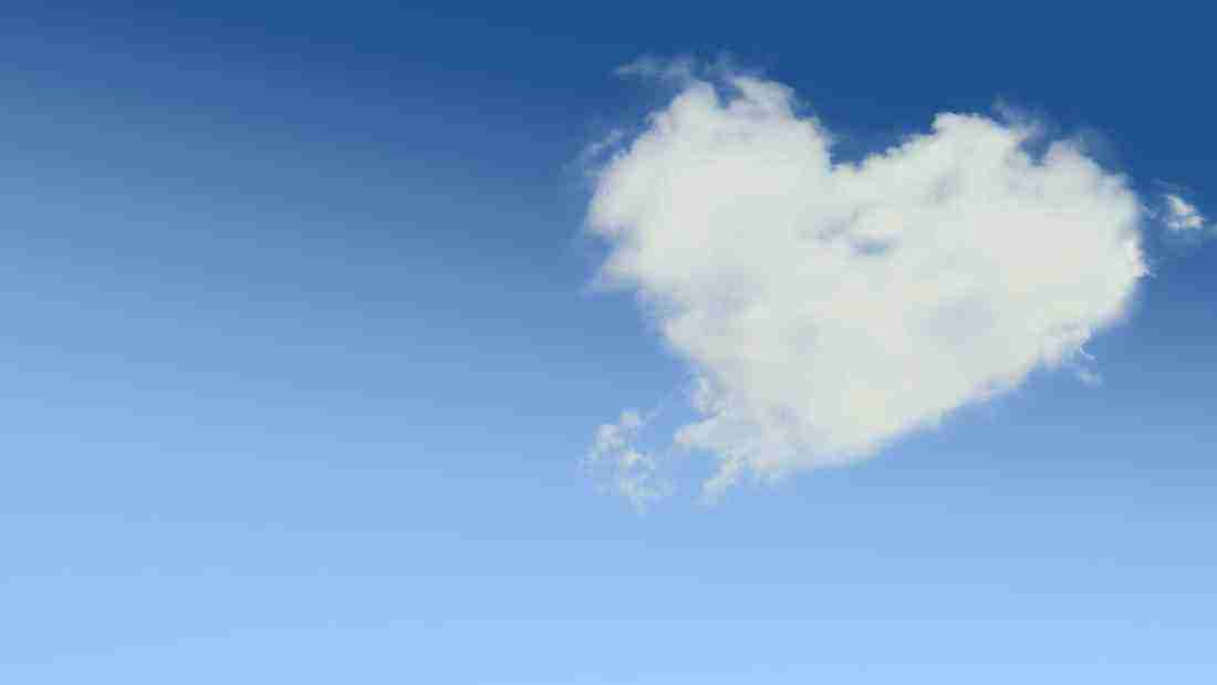 A heart in the shape of a cloud, symbolizing empathy
