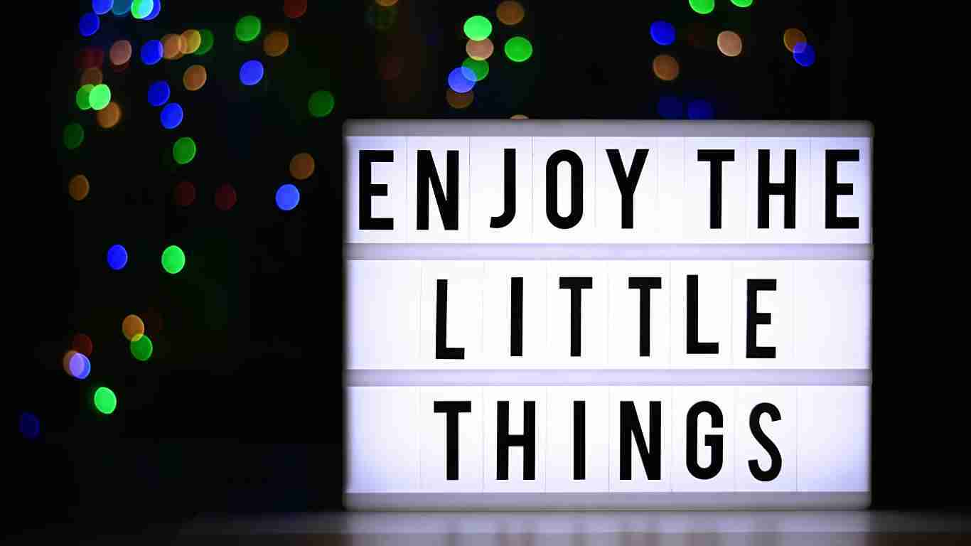Enjoy the little things