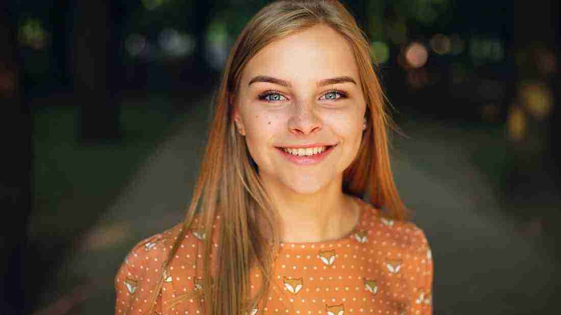 A happy young woman