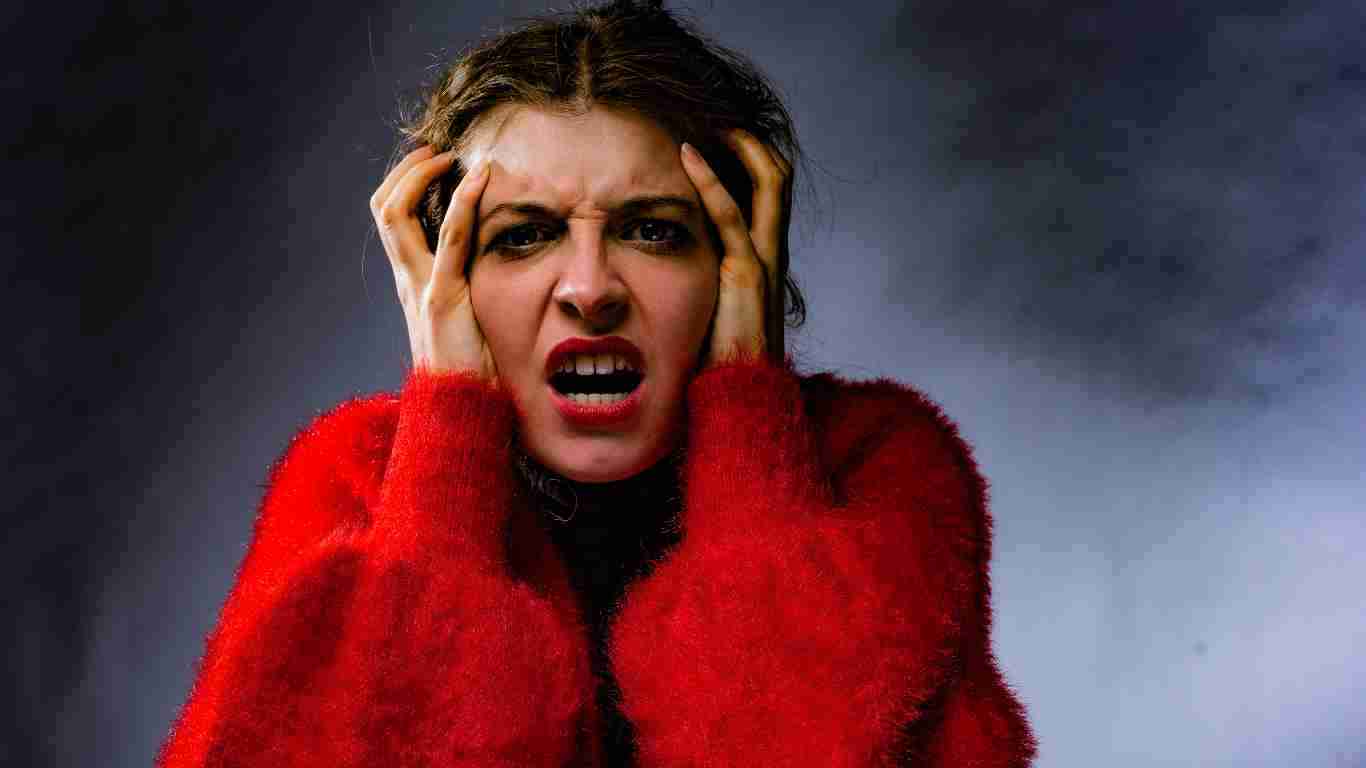 A furious woman