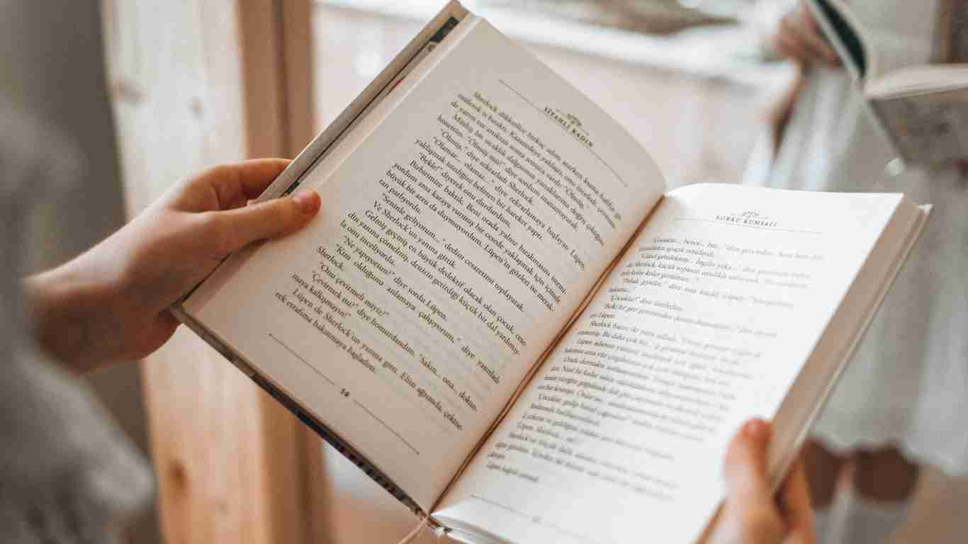 A man reading a book