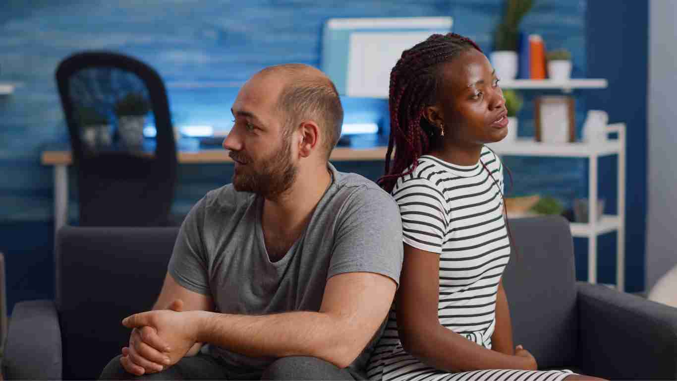 A couple who is not able to communicate well